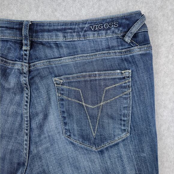 Vigoss Womens 32x29 The Chelsea Skinny Distressed Stretch Jeans Raw Hem - Picture 9 of 16